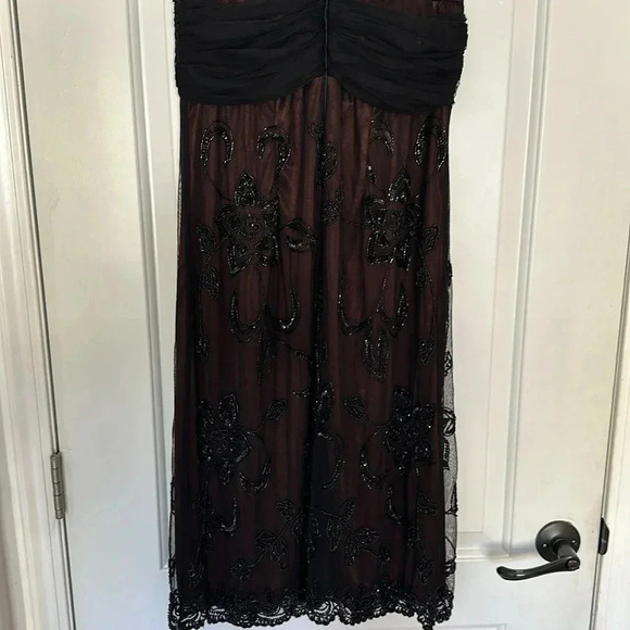 Vintage Y2K Stenay Beaded & Sequined Cocktail Dress Sz 10 - Picture 9 of 11